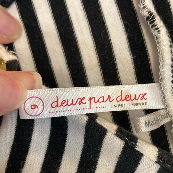 Black and White Striped Deux Par Deux Romper - Picture 4 of 6